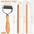 Dog Brush Kit for Shedding Double Sided Undercoat Rake with Stainless NXX