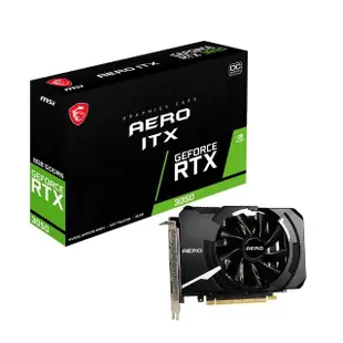 【MSI 微星】GeForce RTX 3050 AERO ITX 8G OC 顯示卡(LHR / 限制算力版本)