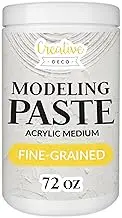 Creative Deco Modelling Paste Fine-Grained | 2 kg | White Fine Paste | Texture Paste Acrylic Paint Structural Paste Medium for Art Project, DIY, 3D Effect, Structure, Texture