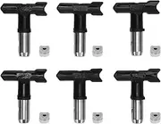 6Pcs Airless Paint Sprayer Tips Set, Reversible Spray Nozzle Tips, 209 211 313 415 517 623 Nozzles for Airless Paint Spray Guns