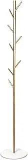 Levede Clothes Stand Garment Coat Rack Metal Rail Portable Hanger Stand Organizer Standing Coat and Hat Hanger Organizer Tree Shaped Rack, for Entryway, Hallway, Bedroom, Office Gold