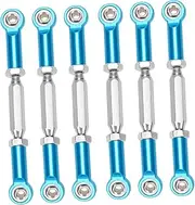 WESIEVYA 6pcs Adjustable Rc Pull Rods for Steering Linkage Upgrade Parts for Racing and Buggies Blue