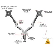 PRICE DROP Rapidline Office Furniture DMARM Dual Monitor Arm
