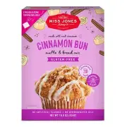 Qty 5 Boxes - Miss Jones Gluten Free Cinnamon Bun Muffin Mix, 16 oz,