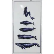 Mermaid And Whales Wall Art 50x91cm