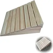 Wood Wheelchair Threshold Ramp, Portable Mobile Step Ramp for Doorways, 4in 5in 6in Rise Outdoor Steps Curb Ramp, Loading Ramp Non-Slip Access Ramps(31 * 30 * 8cm)