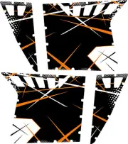 Pro Armor Door Graphics Kit Polaris RZR XP 900 Orange Madness 2008 - 2012 RZR S