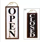 Door Sign Open Closed Vintage Style Wooden Business Sign