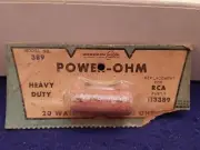 Vintage NOS Workman 389 20 Watt Power-Ohm Replaces RCA 113389 Tube Radio Repair