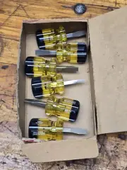 Vintage NOS Bridgeport 443 Stubby Screwdriver Box Of 6 NEW