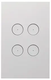 CLIPSAL SATURN Z4064PBL-ZW - 4 Gang Pushbutton LED Switch (Zen White)