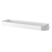 Wall Mounted Bathroom Shelf Multipurpose Modern Minimalism Style Punch Free Floating Shelf for Bathroom White Rectangle