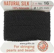 Griffin 1mm Thick Silk Cord Black - Size 16
