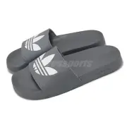 adidas Originals Adilette Lite Grey Cloud White Men Unsiex Slip On Sandal FU7592