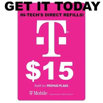 $15 T-MOBILE PREPAID FAST DIRECT ONLINE REFILL 25yr USA TRUSTED DEALER