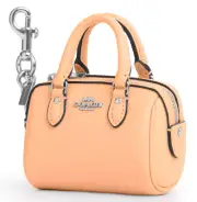 Coach Mini Rowan Satchel Bag Charm - CU279 Faded Blush (Orange) Leather - NWT