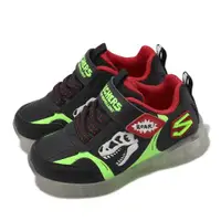 在飛比找ETMall東森購物網優惠-Skechers 童鞋 S Light 小童 黑 綠 紅 恐