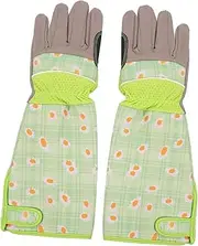 CANIGHT 1 Pair Gardening Gloves Harvest Electrical Glove Three Paw Liner Removable Fishnet Wire Puncture Trimmer Fingerless Dot Leaf Liners Prong Thumb Grip Half-finger Protective Fabric