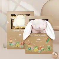 在飛比找momo購物網優惠-【Angel Dear】大頭動物嬰兒毛毯禮盒(多種動物造型款