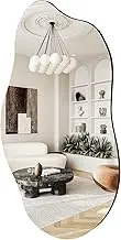 QDSSDECO Asymmetrical Wall Mounted Mirror, Wavy Irregular Shaped for Living Room, Bedroom, Entryway, 19.7''x33.5'' Cloud Shape