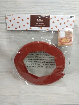 New! Silicone Pie Crust Shield 10" Bakeware Thanksgiving Christmas Holiday Bake