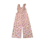 NWT Tea Collection Wandering Wildflowers Flutter Strap Jumpsuit Size 16