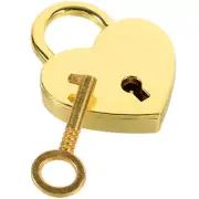 Small Heart Padlock with Key Couples Wishing Lock Jewelry Box Lock Diary Book