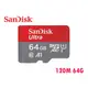 升級140M Sandisk Ultra microSD SDXC TF 64G 64GB 新款 A1 120M C10 手機 相機 記憶卡 無轉卡 SDSQUAB