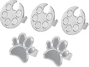 5Pcs Mini Ring Tray Palettes Metal Nail Polish Holder Nails Gel Mixing Palette for Mixing Acrylic Paints