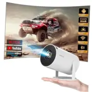 Mini Projector with WiFi and Bluetooth, Auto Keystone Ceiling HY300Pro-White