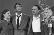 Dean Martin and Frank Sinatra w Daughters Christmas Publicity Photo 8" x 10"
