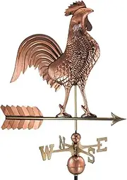 Large Rooster Weathervane - Pure Copper by Good Directions
