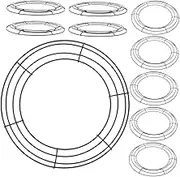 Homoyoyo 10Pcs Round Iron Wreath Frame Flower Rings for DIY Christmas Decoration Rustic Wall Decor Craft Supplies