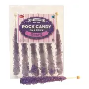 Rock Candy - Swizzle Sticks - Rock Candy Sticks - 6 Sticks - (Purple / Grape)