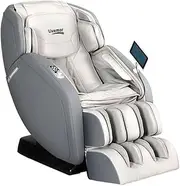 Livemor 4D Massage Chair Electric Massager Head Back, Heating Chairs Grey