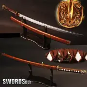 Japanese Officer Saber Samurai Katana Sword Folded Steel Blade Rosewood Scabbard