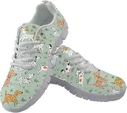 [Jeiento] Unisex Outdoor Running Shoes - White With Multicolor - Women, Men, Teenager - Non Slip, Breathable, Flexible - Running, Workouts - Casual, Spring, Summer, Fall