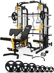 Impact Fitness MF10 Multi-Trainer with Adjustable Bench + Olympic Weights + Barbell