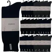 24 Pairs PREMIUM BAMBOO SOCKS Mens Heavy Duty Thick Work