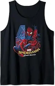 [Marvel] Spider-Man Homecoming Abstract Web Collage Portrait Tank Top