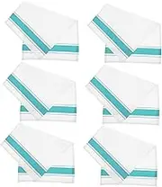 GOOHOCHY 6Pcs Cotton Napkins for Glassware Cleaning Soft Absorbent Cloths for Polishing Wine Glasses Stylish Design Easy to Clean Carry for Dining Everyday Use