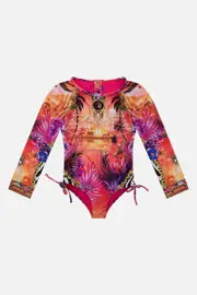 KIDS RUCHED SIDE PADDLESUIT 4-10 WILD LOVING