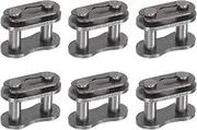 uxcell 6Pcs Chain Master Connector Link Roller, 1/2" Pitch Carbon Steel, Standard Connecting Split Links for 08B Chain