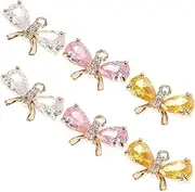 [CIMAXIC] Bow Charms Jewelry Set Earrings Pendant Bracelet Charms for Diy Jewelry Making 6pcs