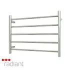 Radiant RTR03 Heated Towel Rail-750 x 550mm-Mirror Polished-Bottom Right Wiring