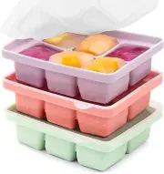 Ice Cube Tray, Easy-Release Silicone Large Ice Moulds with Removeable Lids,