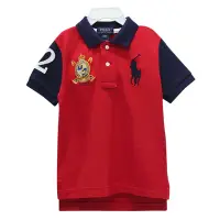 在飛比找Yahoo奇摩購物中心優惠-Ralph Lauren 男童徽章經典刺繡大馬短袖POLO衫