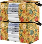 sanluoli 90L 2 Pack Under Bed Storage Container with Reinforced Handles, clear window Bags For Closet