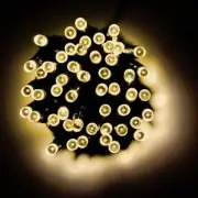 NEW! SET OF 200 SOLAR LED LIGHTS - INDOOR/OUTDOOR STRING 72' LONG WARM WHITE