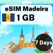 eSIM Madeira - 1 GB - 7 Days - Travel eSIM | QR code activation